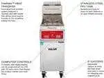 Vulcan Vulcan 1VK65C PowerFry5 51 - 90 lb. Gas Floor Model Full Pot Fryer with Computer Controls - 80,000 BTU