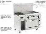 Vulcan Vulcan 48S-2B36G Restaurant Gas Range, 48" W with 2 Standard Oven (1) 36" Griddle and Manual Controls, - 155,000 BTU