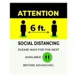 Aarco SDS-118E Form-A-Line™ Social Distancing Sign Insert