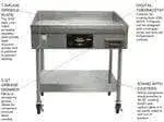 AccuTemp AccuTemp GGF1201A3650-S2 Accu-Steam™ 36.25'' Countertop Gas Griddle with Digital Controls - 65,000 BTU