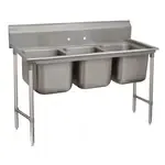 Advance Tabco Advance Tabco 9-83-60 Commercial Sink, (3) Three Compartment, 18 Gauge Stainless Steel Construction with Stainless Steel Legs and without Drainboard - 74" W