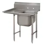 Advance Tabco Advance Tabco 93-1-24-24L Commercial Sink, (1) One Compartment, 16 Gauge Stainless Steel Construction with Stainless Steel Legs and With Left-hand Drainboard - 46" W