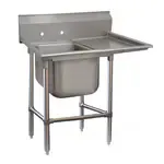 Advance Tabco Advance Tabco 94-1-24-36R Commercial Sink, (1) One Compartment, 14 Gauge Stainless Steel Construction with Stainless Steel Legs and With Right-hand Drainboard - 58" W