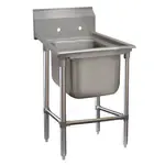 Advance Tabco Advance Tabco 94-1-24 Commercial Sink, (1) One Compartment, 14 Gauge Stainless Steel Construction with Stainless Steel Legs and without Drainboard - 25" W