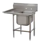 Advance Tabco Advance Tabco 94-81-20-24L Commercial Sink, (1) One Compartment, 14 Gauge Stainless Steel Construction with Stainless Steel Legs and With Left-hand Drainboard - 50" W