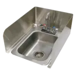 Advance Tabco K-614G Removable 3-sided splash for counter-mounted drop in sink