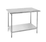 Advance Tabco Advance Tabco MS-249 Work Table, 16 Gauge Stainless Steel Top with Undershelf, Stainless Steel Legs and without Backsplash - 108"W x 24"D x 35.5"H