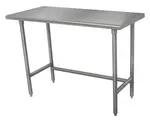 Advance Tabco Advance Tabco TMS-2410 Work Table, 16 Gauge Stainless Steel Top with Open Base, Stainless Steel Legs and without Backsplash - 120"W x 24"D x 35.5"H