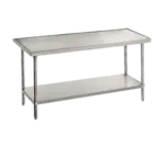 Advance Tabco Advance Tabco VSS-249 Work Table, 14 Gauge Stainless Steel Top with Undershelf, Stainless Steel Legs and without Backsplash - 108"W x 24"D x 35.5"H