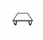 AMPTO T64 S/14 Support legs on casters for T64EV3