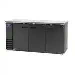 Arctic Air Arctic Air ABB72 Black 3 Solid Door Refrigerated Back Bar Storage Cabinet, 115 Volts