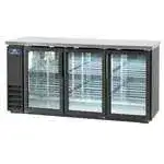 Arctic Air Arctic Air ABB72G Black 3 Glass Door Refrigerated Back Bar Storage Cabinet, 115 Volts