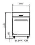 Arctic Air Arctic Air AMT28R 29'' 1 Door Counter Height Mega Top Refrigerated Sandwich / Salad Prep Table