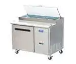 Arctic Air Arctic Air APP48R 47.5'' 1 Door Counter Height Refrigerated Pizza Prep Table
