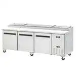 Arctic Air Arctic Air APP94R 94'' 3 Door Counter Height Refrigerated Pizza Prep Table