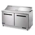 Arctic Air Arctic Air AST60R 61.25'' 2 Door Counter Height Refrigerated Sandwich / Salad Prep Table with Standard Top