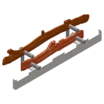 Beech Ovens BCHLS Decorative Log Set (cast iron log set for all RND