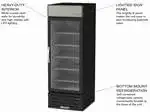Beverage Air Beverage Air MMF23HC-1-B 27'' 22.5 cu. ft. 1 Section Black Glass Door Merchandiser Freezer