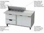 Beverage Air Beverage Air SPED60HC-10C-2 60'' 1 Door 2 Drawer Counter Height Refrigerated Sandwich / Salad Prep Table with Cutting Top