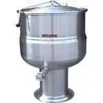 Crown Crown DP-100 Pedestal Base 2/3 Jacketed Stationary Direct Steam Kettle - 100 Gallon Capacity