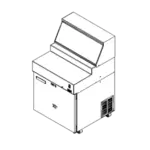 Delfield Delfield F18RC32-FSP 32.12'' 1 Door Counter Height Refrigerated Pizza Prep Table