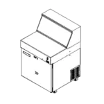 Delfield Delfield F18SC32-FSP 32.12'' 1 Door Counter Height Refrigerated Sandwich / Salad Prep Table with Standard Top