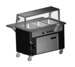 Delfield Delfield KH-3 Shelleyglas® 3 Food Wells With Heated Storage Electric Hot Food Serving Counter with Thermostatic Controls, 120/208-230 Volts