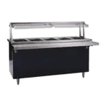 Delfield Delfield KH-5-NU Shelleyglas® 5 Food Wells Without Understorage Electric Hot Food Serving Counter with Thermostatic Controls, 120/208-230 Volts