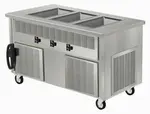 Delfield Delfield SFW-2-NU FlexiWell Combination Hot/Cold Serving Counter, 50" long, (2) hot or cold food wells