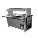 Delfield Delfield SH-4 Shelleysteel™ 4 Food Wells With Heated Storage Electric Hot Food Serving Counter with Thermostatic Controls, 120/208-230 Volts