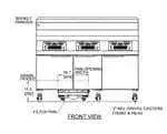 Frymaster Frymaster 11814GF 51 - 90 lb. Gas Floor Model Full Pot Fryer with SMART4U® Lane Controls - 119,000 BTU