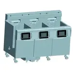 Frymaster Frymaster 2FQE60U (2) 60 lb. Frypots Electric Floor Fryer with Programmable Controls and Built-In Filter System, 208-240/480 Volts