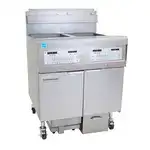 Frymaster Frymaster 2FQG30U FilterQuick (2) 30 lb. Frypots Gas Floor Fryer with SMART4U Controls and Fully-Automatic Filtration System, 120 Volts - 150,000 BTU
