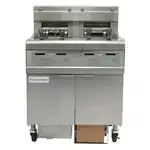 Frymaster Frymaster FPEL214CA (2) 30 lb. Full Frypots Electric Floor Fryer with SMART4U Controls and Built-In Filter System, 208/240 Volts