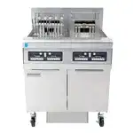 Frymaster Frymaster FPRE214 (2) 50 lb. Full Frypots Electric Floor Fryer with CM3.5 Controls and Built-In Filter System, 208/240 Volts