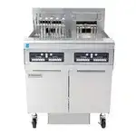 Frymaster Frymaster FPRE217TC (2) 50 lb. Full Frypots Electric Floor Fryer with CM3.5 Controls and Built-In Filter System, 208/240 Volts