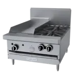 Garland US Range Garland/US Range G24-2G12T Restaurant Gas Range, 24" W with 2 Burners (1) 12" Griddle and Modular Base - 84,000 BTU