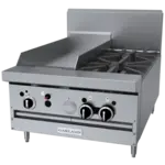 Garland US Range Garland/US Range GF24-2G12T Restaurant Gas Range, 24" W with 2 Burners (1) 12" Griddle and Modular Base - 70,000 BTU