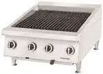 Garland US Range Garland/US Range UTBG24-AR24 23.63" Gas Countertop Heavy Duty Radiant Charbroiler with Manual Control - 72,000 BTU