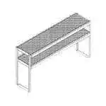 Glastender DOS/SS-42 Double Overshelf