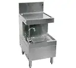 Glastender Glastender SWB-18-DB Underbar Wet Waste Sink