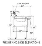 Glastender Glastender SWB-18 Underbar Wet Waste Sink Unit