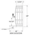 Glastender Glastender WB-3-B Wood Barrel Draft Dispensing Tower