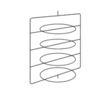 Hatco FSDT5TCR (5) Tier Circle Rack with pizza pan retainers