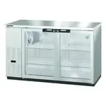 Hoshizaki Hoshizaki BB59-G-S Silver 2 Glass Door Refrigerated Back Bar Storage Cabinet, 115 Volts