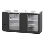 Hoshizaki Hoshizaki BB69-G 2 Glass Door Refrigerated Back Bar Storage Cabinet, 115 Volts