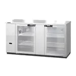 Hoshizaki Hoshizaki BB69-G-S Silver 2 Glass Door Refrigerated Back Bar Storage Cabinet, 115 Volts