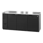 Hoshizaki Hoshizaki BB80 Black 3 Solid Door Refrigerated Back Bar Storage Cabinet, 115 Volts