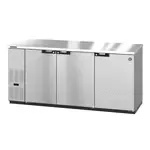 Hoshizaki Hoshizaki BB80-S Silver 3 Solid Door Refrigerated Back Bar Storage Cabinet, 115 Volts
