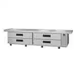 Hoshizaki Hoshizaki CR110A Steelheart Series 110.5" 4 Drawer Refrigerated Chef Base with Marine Edge Top - 115 Volts